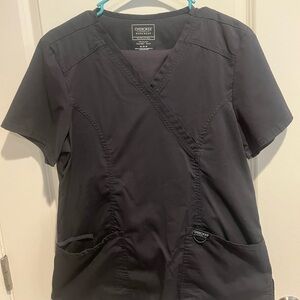 Women’s scrubs top and pants.